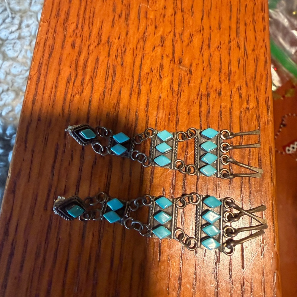 Artisan Turquoise Drop Earrings